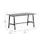 Flash Furniture Redmond 60x30 Conf Tbl w/1in. Thick Dbl Sided Laminate Tbl Top w/PVC and A-Frame Steel Bse, Gry Oak MT-M6030-LTGRY-ABF-GG - alternate 3